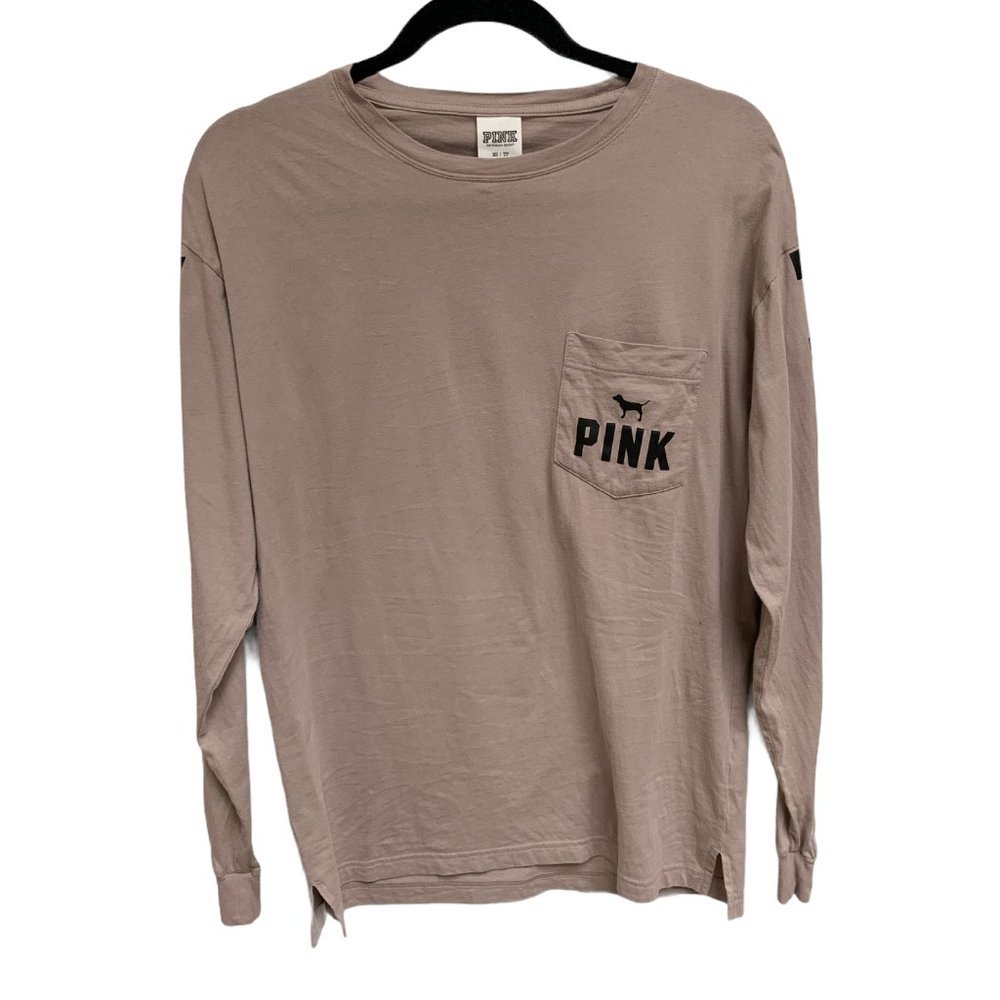 Victoria Secret/ Tan Campus Long Sleeve Crew Neck